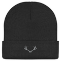 HeimatWald Beanie Geweih in Schwarz – Vorderansicht