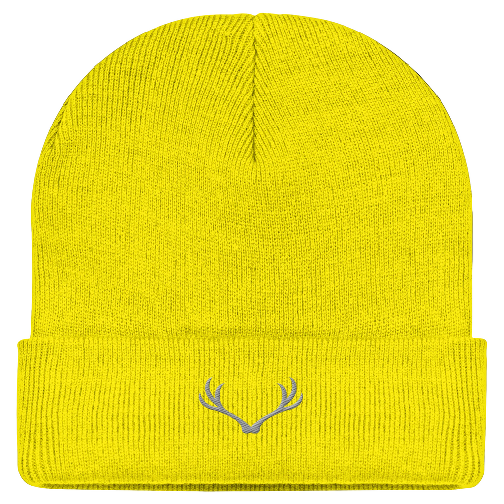 HeimatWald Beanie Geweih in Gelb – Vorderansicht
