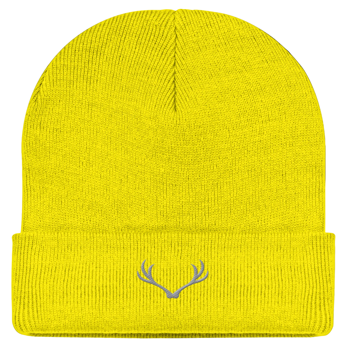 HeimatWald Beanie Geweih in Gelb – Vorderansicht
