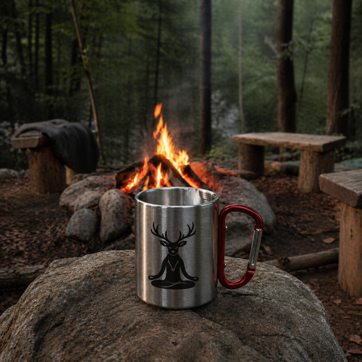 Edelstahl Tasse – Campfire Edition 🔥