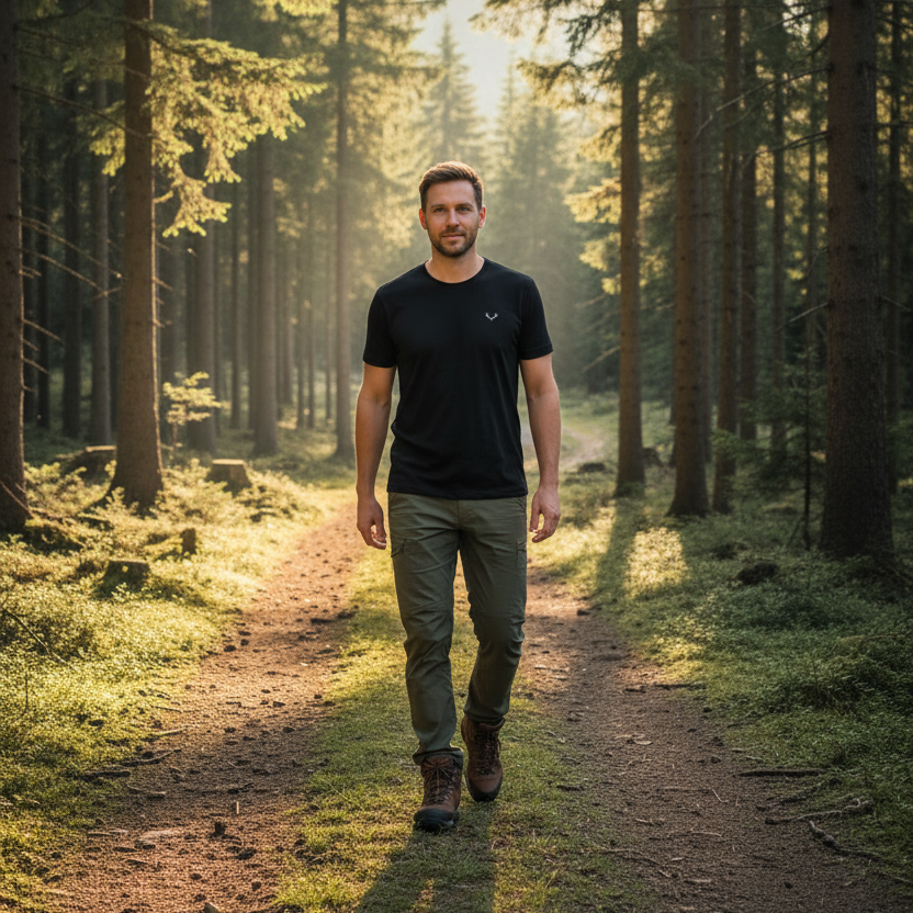 Geweih T-Shirt – Black Forest | Bio 🌿