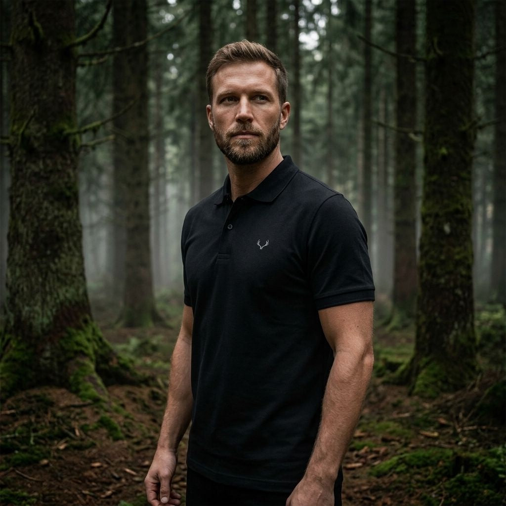 Poloshirt – Geweih Edition | Bio 🌿