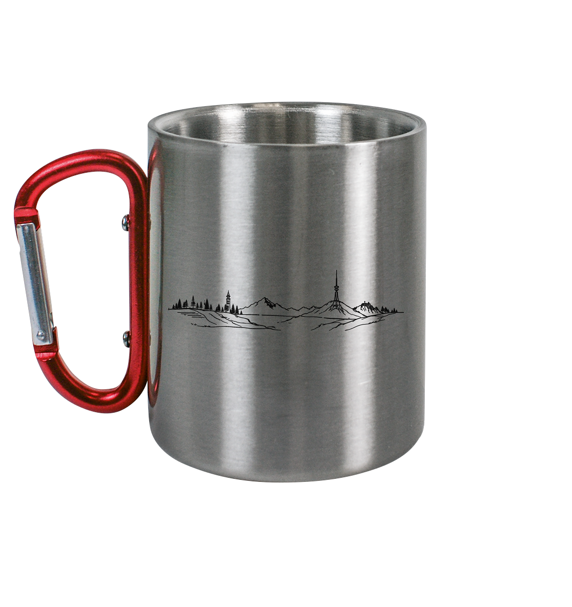 Höhenlinie  - Edelstahl Tasse