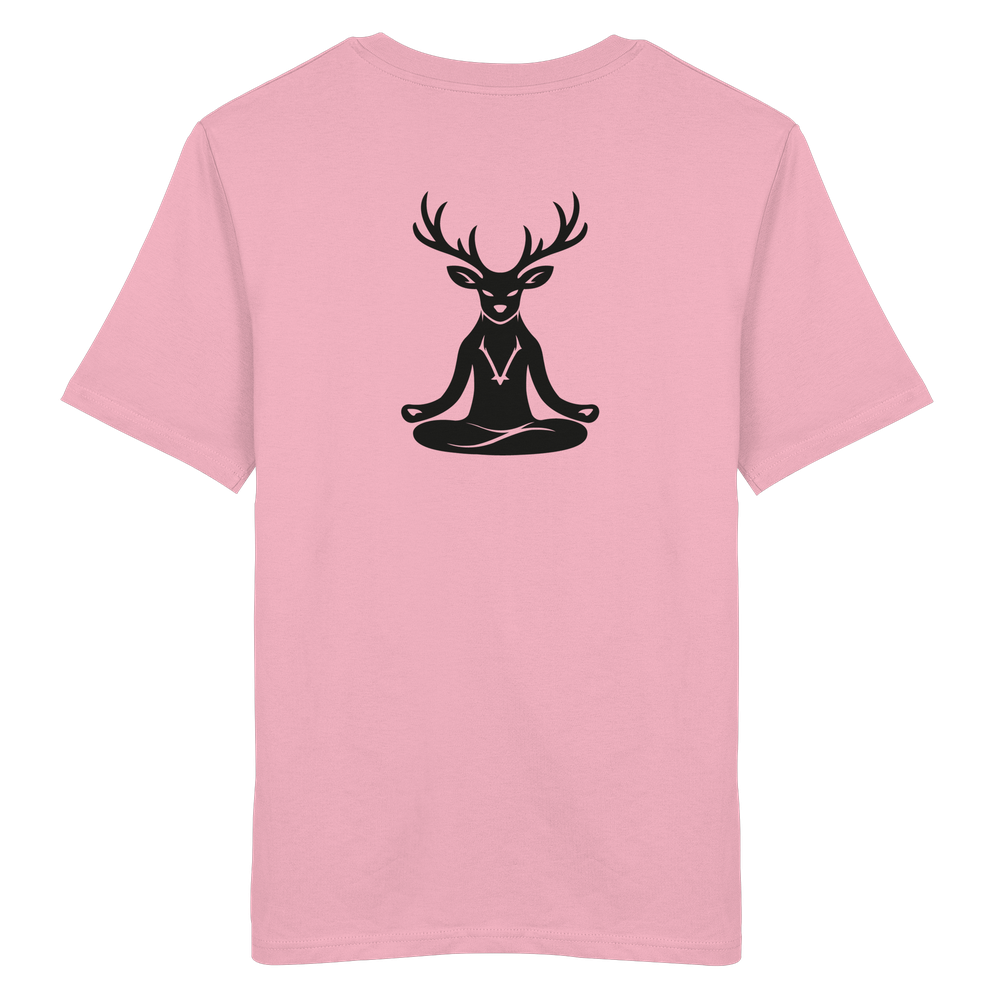 Bio T-Shirt – Yoga Hirsch – Cotton Pink