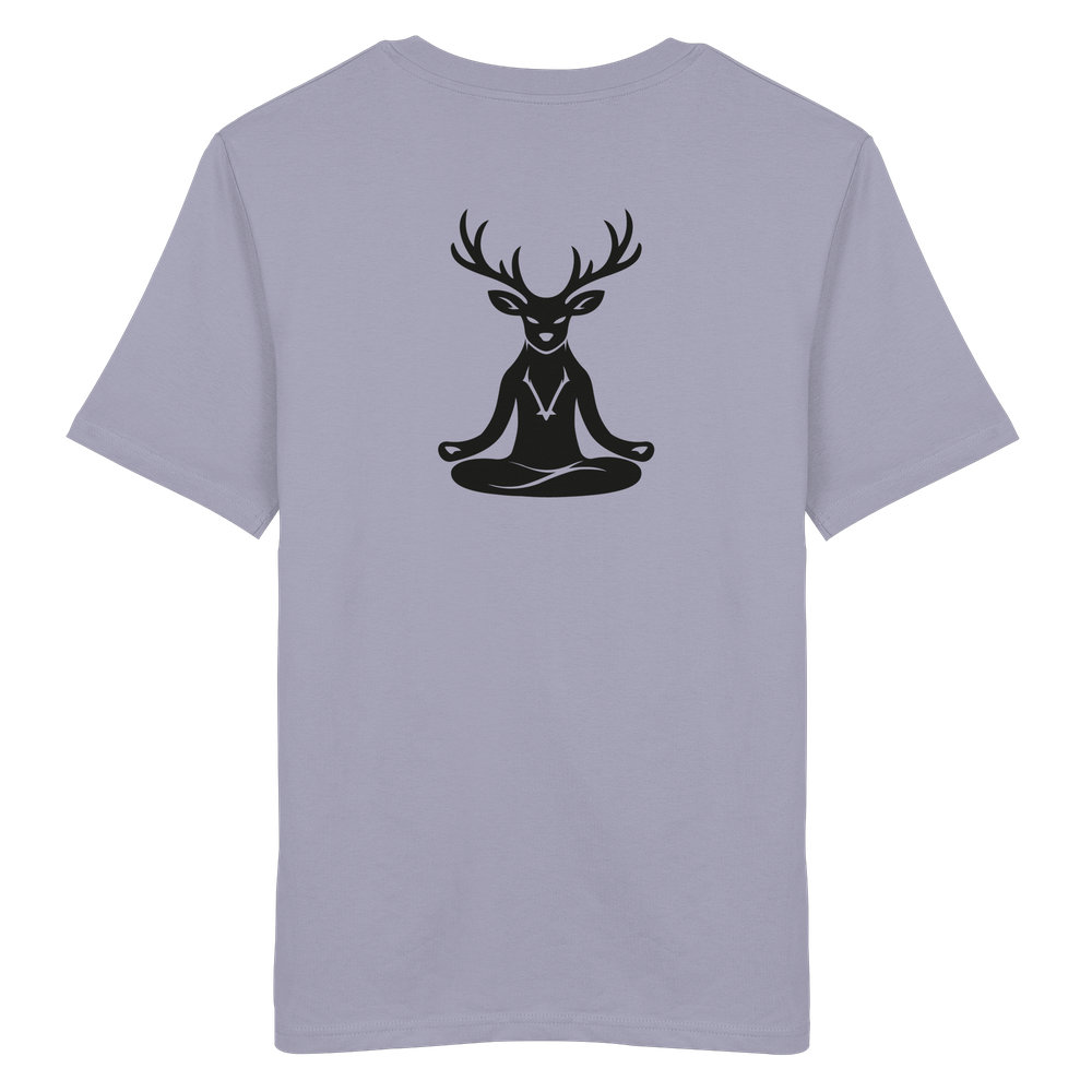 Bio T-Shirt – Yoga Hirsch – Lavender