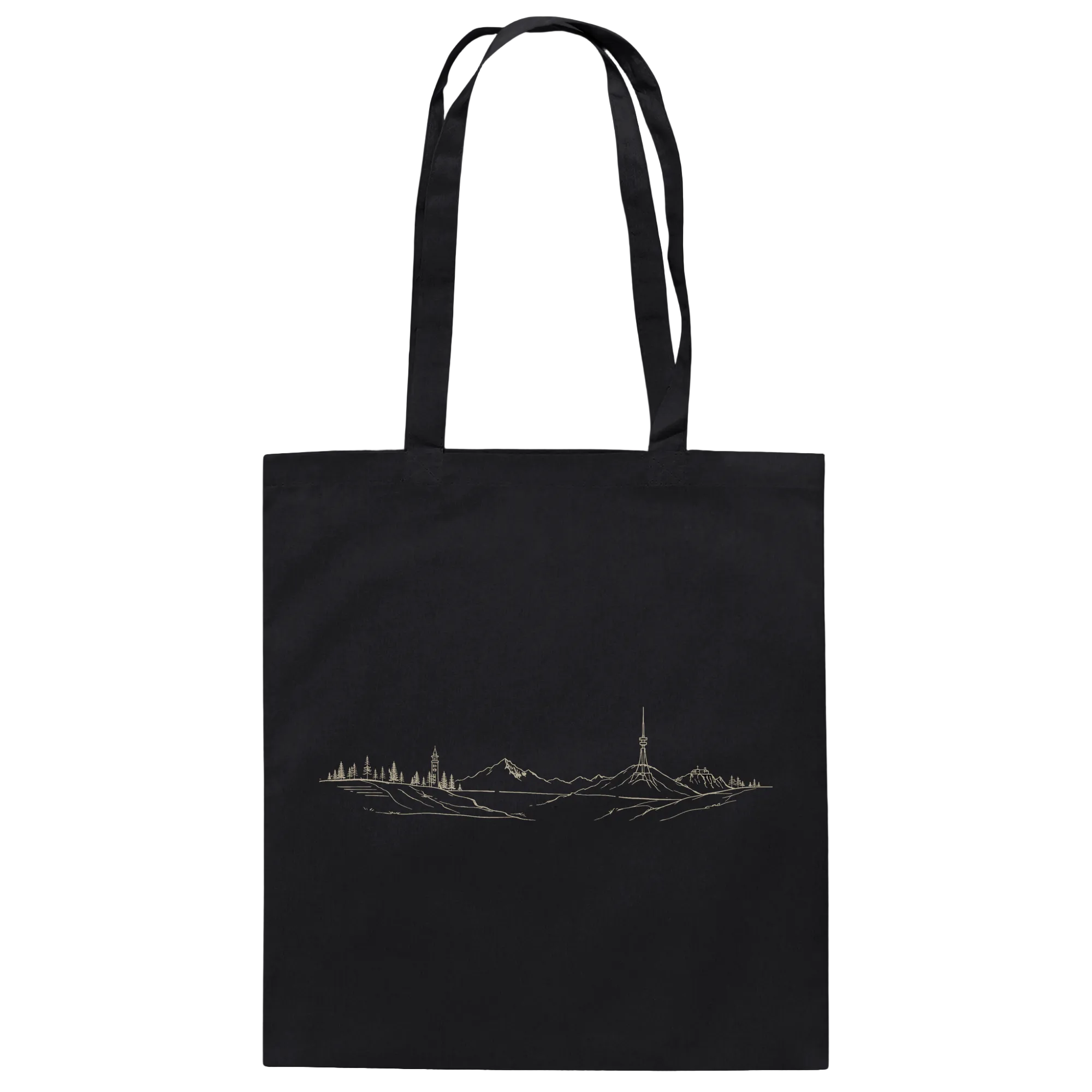 Höhenlinie  -  Bio Baumwolltasche