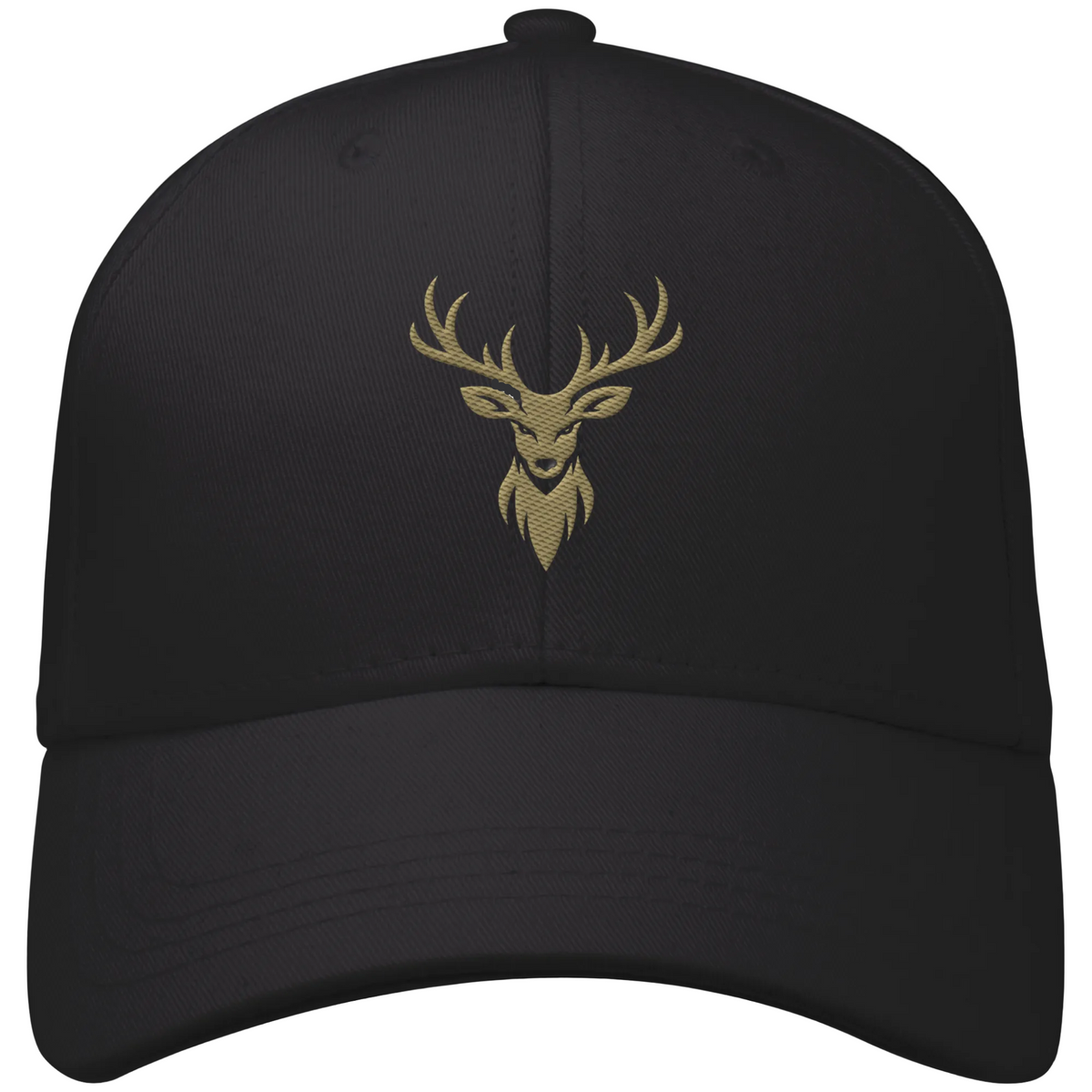 HeimatWald Bio Baseball Cap Hirsch in Schwarz – Vorderansicht
