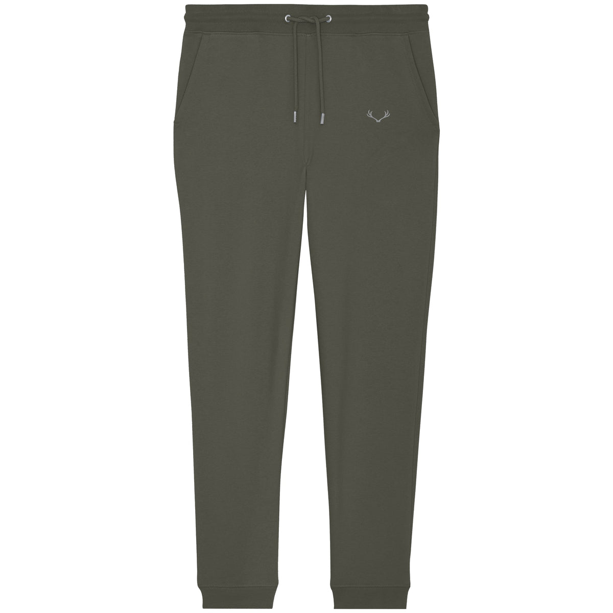 HeimatWald Bio Jogger Geweih in khaki, weißer Hintergrund