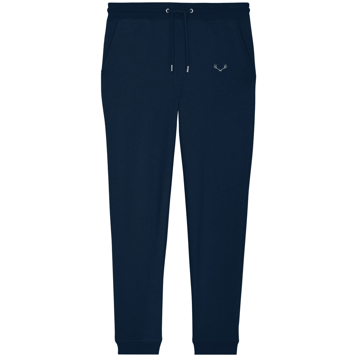 HeimatWald Bio Jogger Geweih in navy, weißer Hintergrund