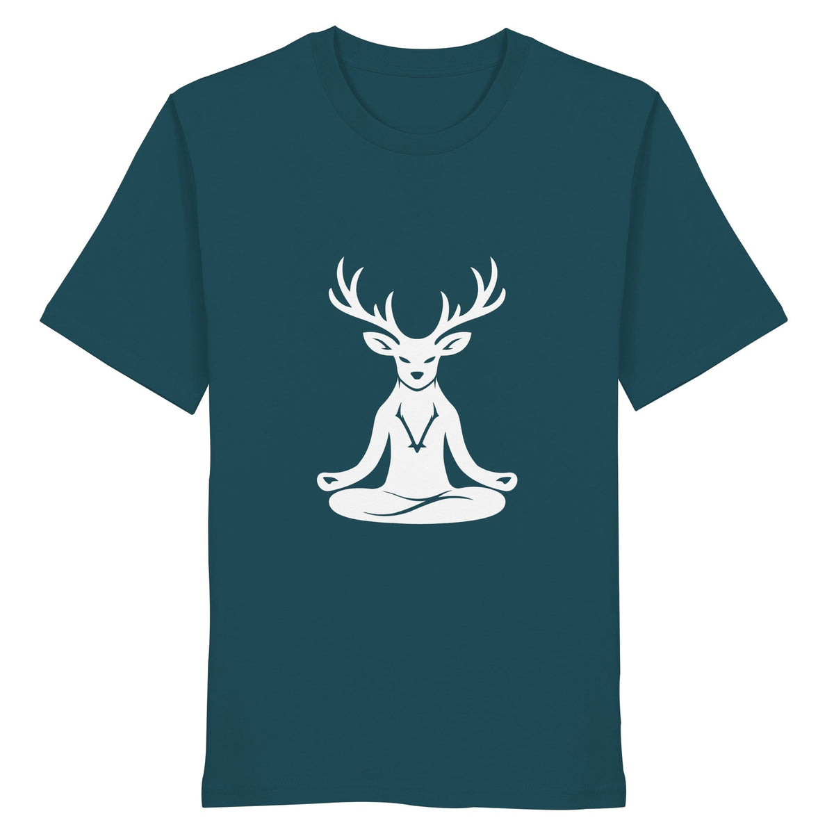 HeimatWald Yoga Hirsch unisex stargazer front 1, weißer Hintergrund