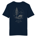 HeimatWald Bio Shirt Silence in Navy mit Stille-Motiv – Produktansicht