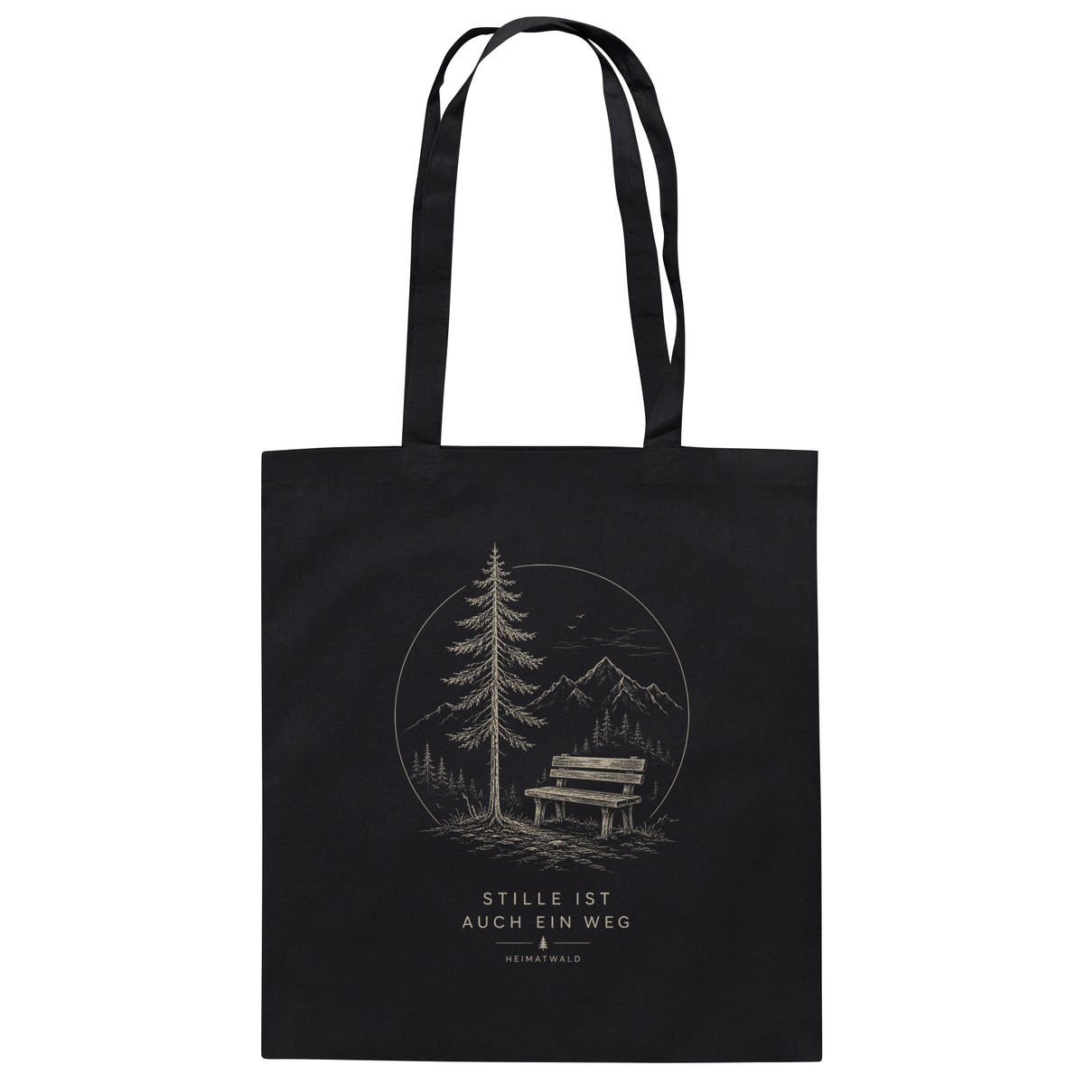 HeimatWald Stille Organic Cotton Bag mit Stille-Motiv – Produktansicht